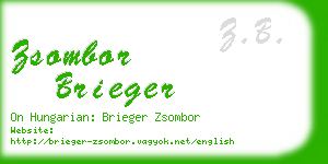 zsombor brieger business card